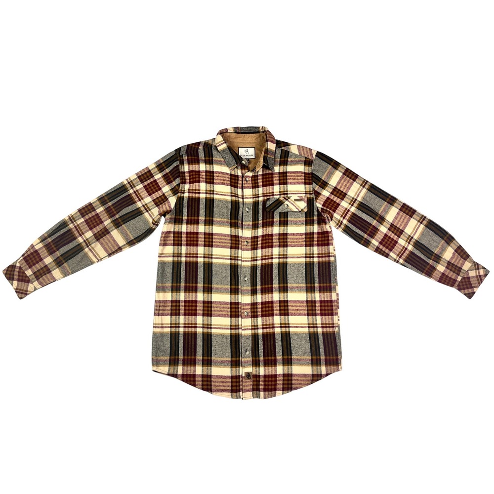 Legendary Whitetails Mens LT Plaid Flannel‎ Shirt Long Sleeve Cotton Tall